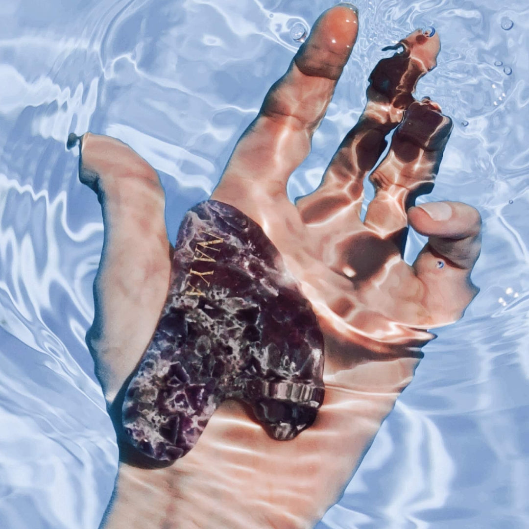 Gua Sha Stein aus Amethyst