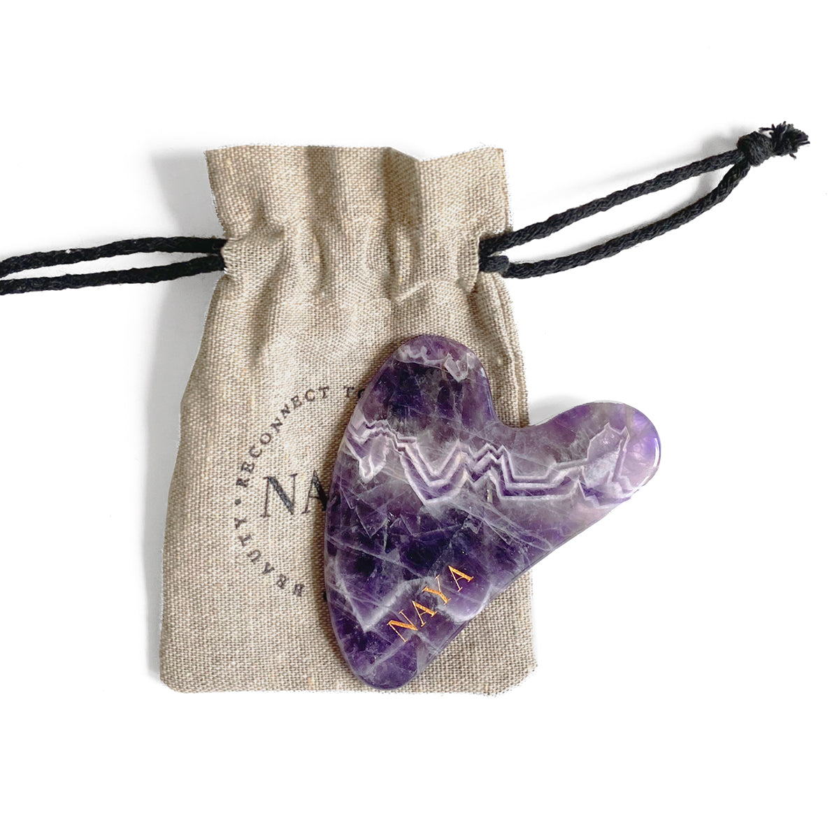 Gua Sha Stein aus Amethyst